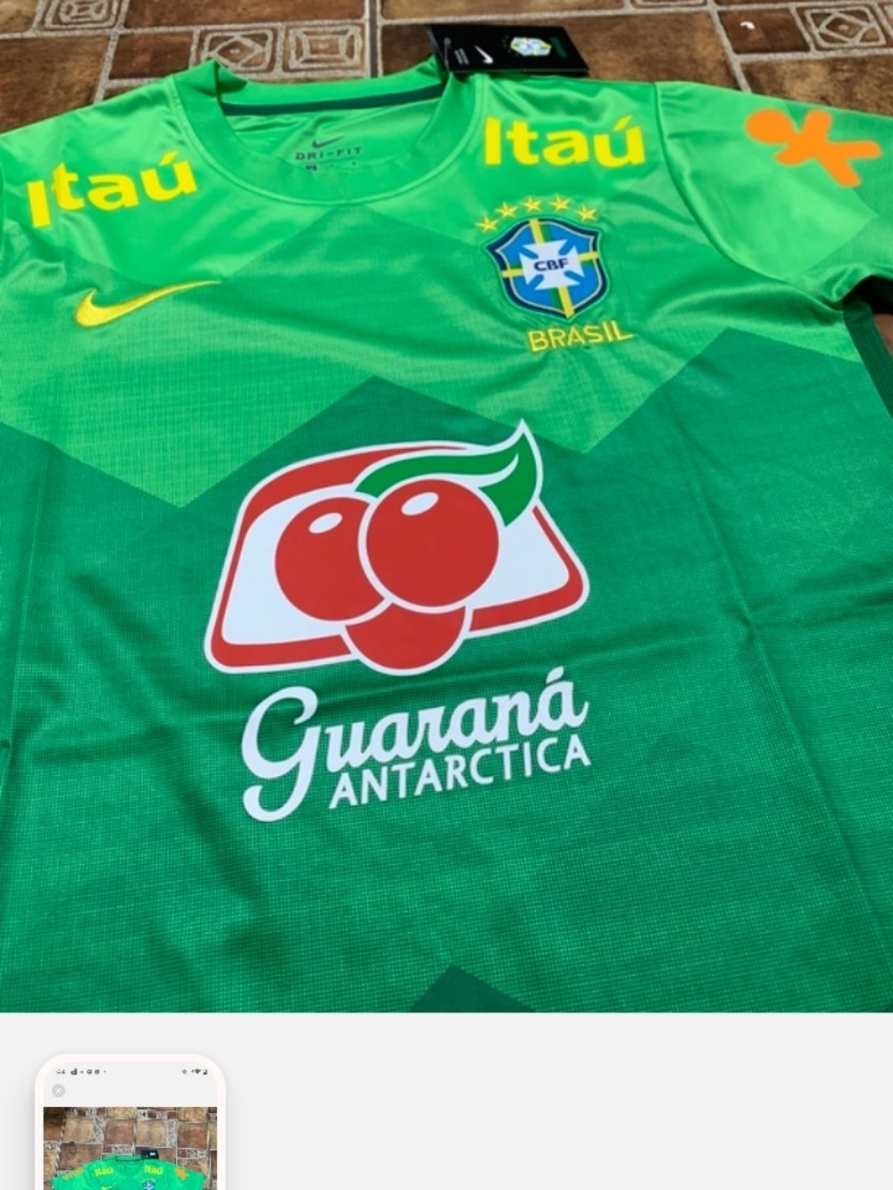 Nike Brazil 2021/22 Training Jersey Size M - Picture 2 of 2